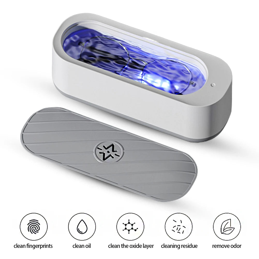 Ultrasonic Cleaning Machine USB Rechargeable High Frequency Vibration Wash Cleaner Jewelry Glasses Cleaner