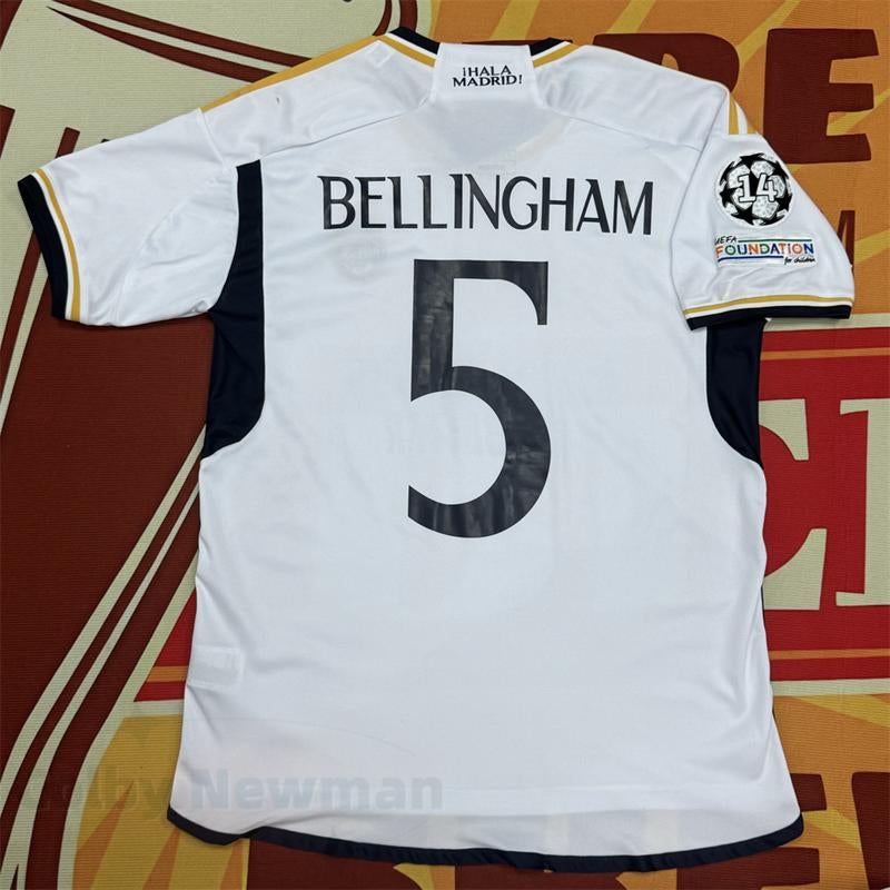 Rmcf/Soccer Jersey/Fans Version/Home Kit/Bellingham #5/White/Short Sleeves