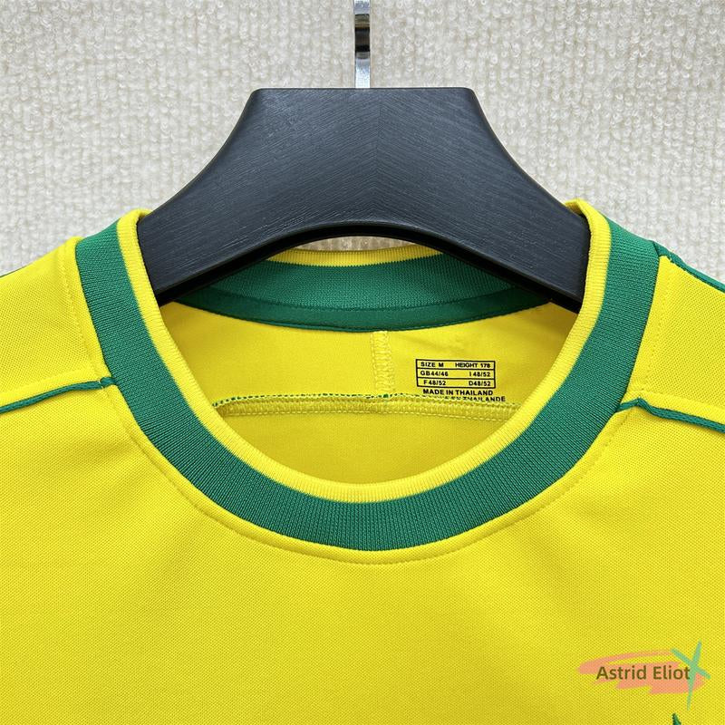 98 World Cup Brazil Jerseys No. 9 Ronaldo National Team Soccer Jerseys Set Rivaldo Short Sleeve Team Uniforms