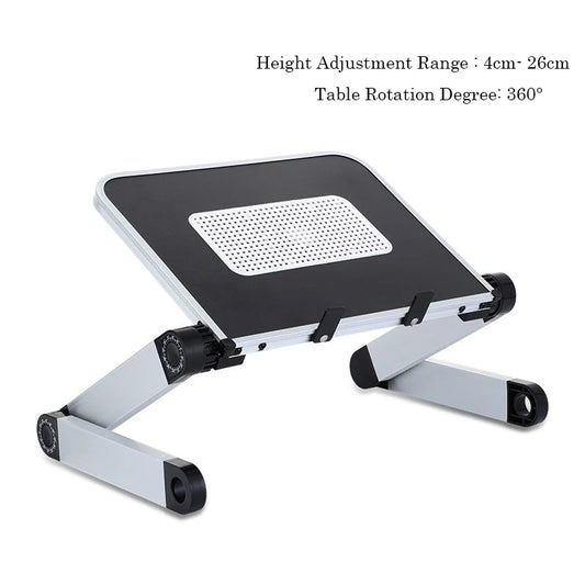 1 Unit Adjustable Folding Laptop Desk Portable for Bed Table Notebook Cooler Fan Stand Computer Table Lap Office Desk