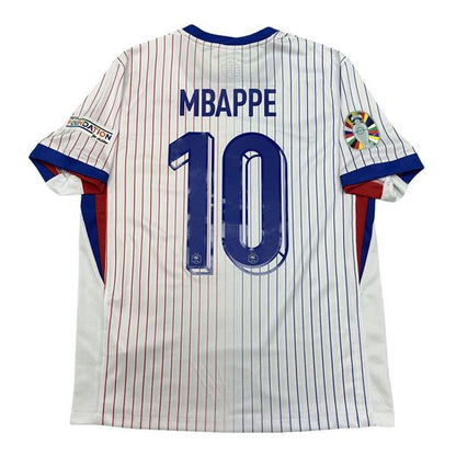 NIKE Euro 2024 France Away Mbappe Number No.10 Short Sleeve Soccer Jersey