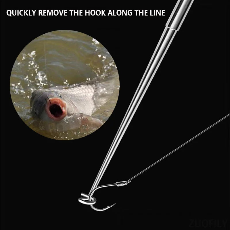 Stainless Steel Safety Extractor Fishing Hook Detacher Remover Rapid Decoupling Device for Fishing Tools Portable Fishing Tackle